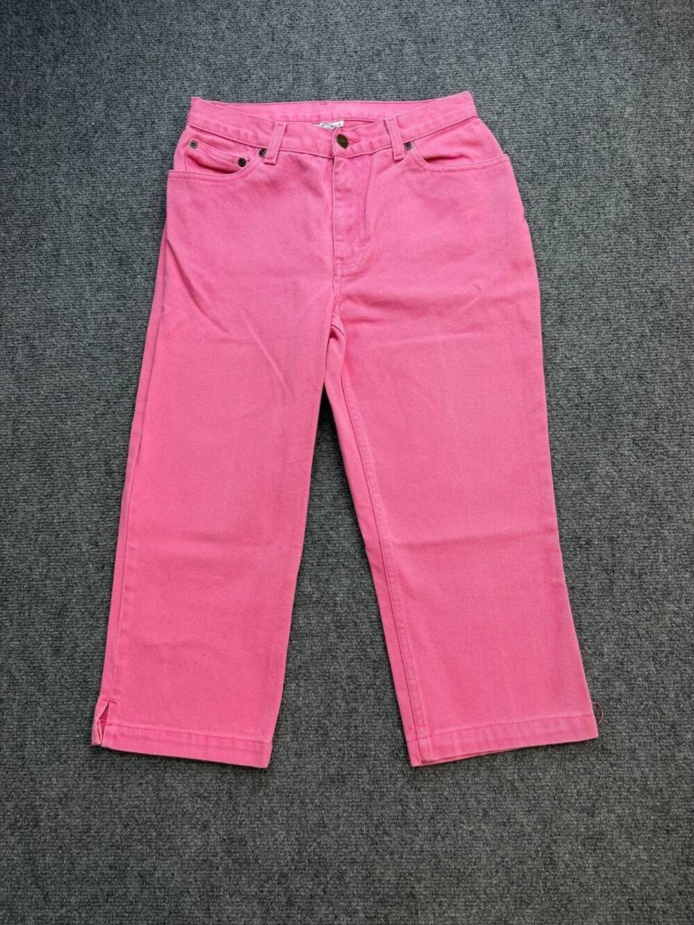 Jeanology Collection Women’s Pink Denim Capri Jeans Size 4 100% Cotton